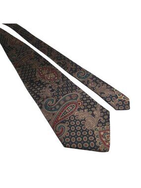 Woodward Men Silk Paisley Dotted Pattern Multicolor Classic Necktie Accessory